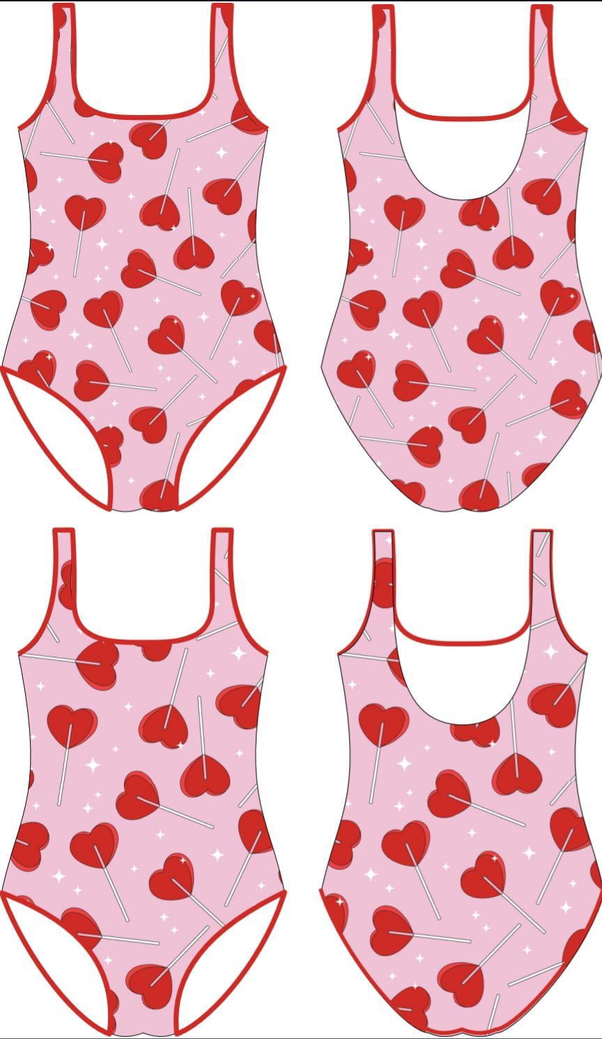 sweetheart long and short sleeved swim suits are available now