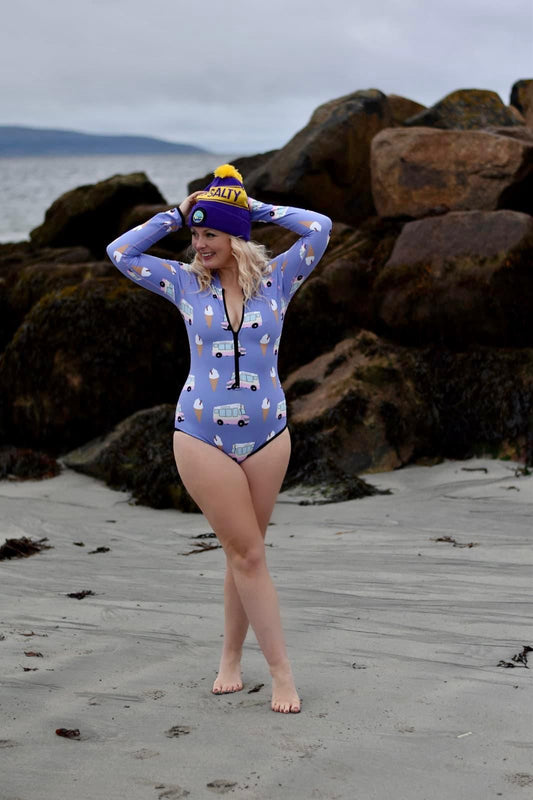 Aoife Long Sleeved Swimsuit. For Beach Days and '99s.