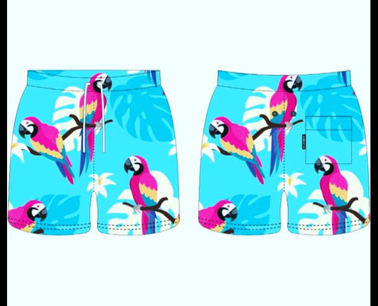 40% OFF, WERE €50 NOW €30 WHILE STOCK LAST ........Parrot-Dice: Swoonworthy shorts for the exotic in you.