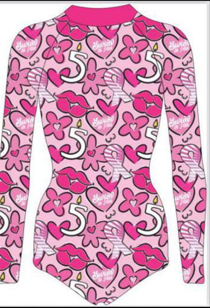 Swim in pink 2025 edition long sleeved swimsuit
