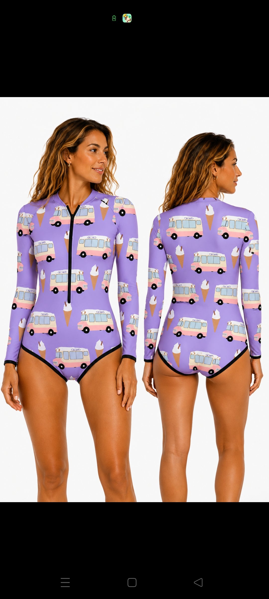Aoife Long Sleeved Swimsuit. For Beach Days and '99s.