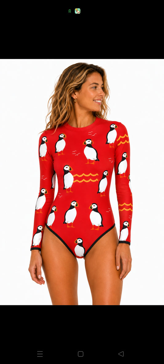 Baywatch Puffins Long Sleeved Swimsuit -