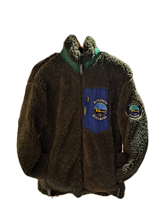 Green & Blue Bear fleece