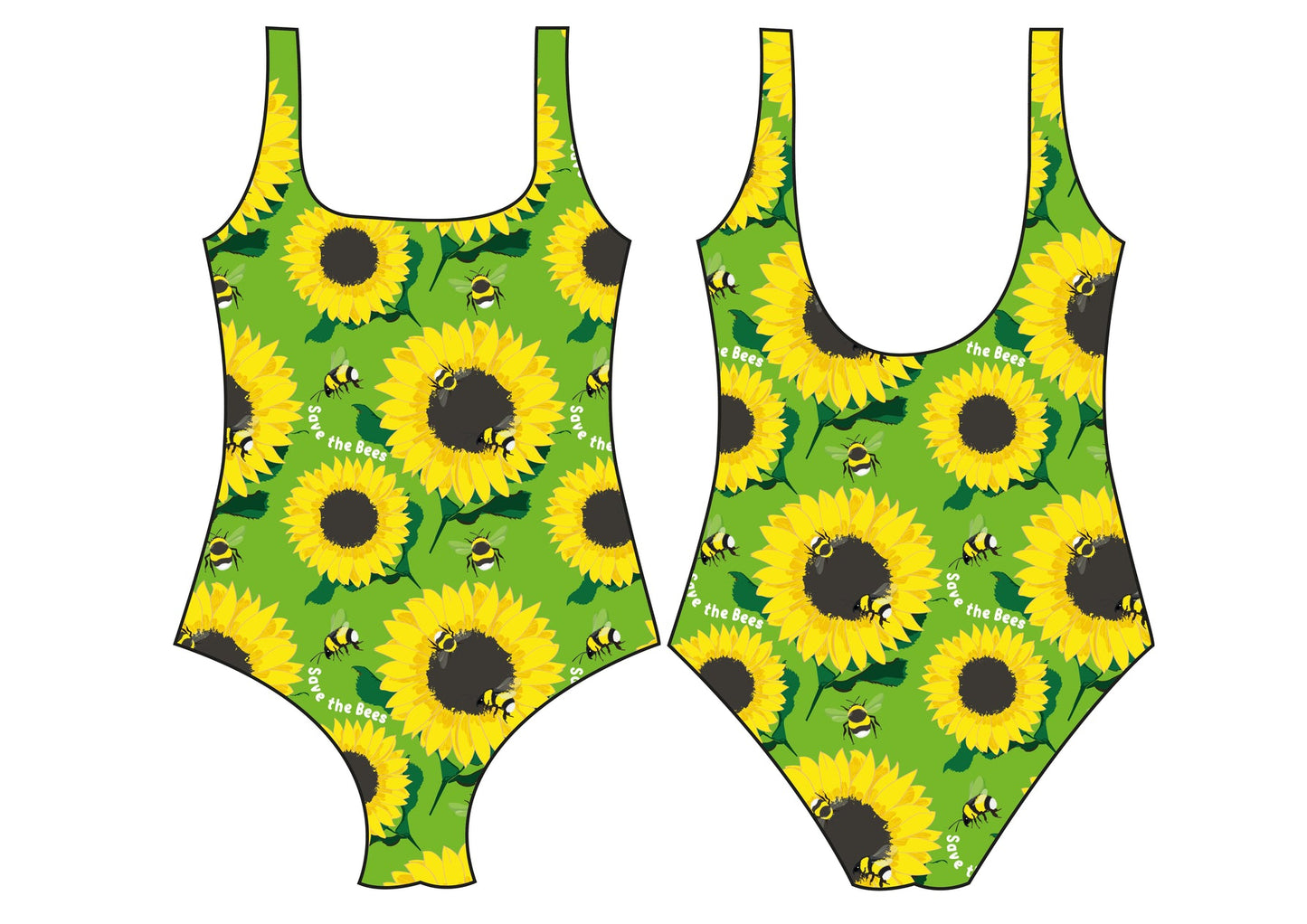 The Pollinator: Sustainable Chic with a Message. swimsuit